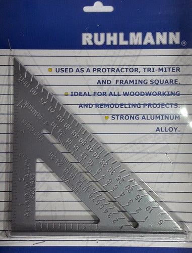 Escuadra De Aluminio Con Sombrero 18cm Ruhlmann 2