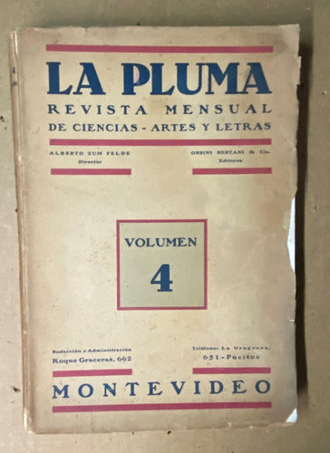 La Pluma, V4, Revista Ciencias Artes Letras Montevideo, Ez5 0