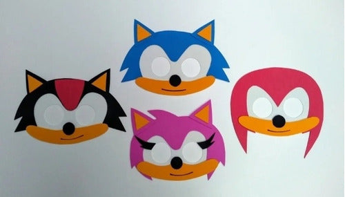 X10 Antifaces De Goma Eva Sorpresitas Sonic 2