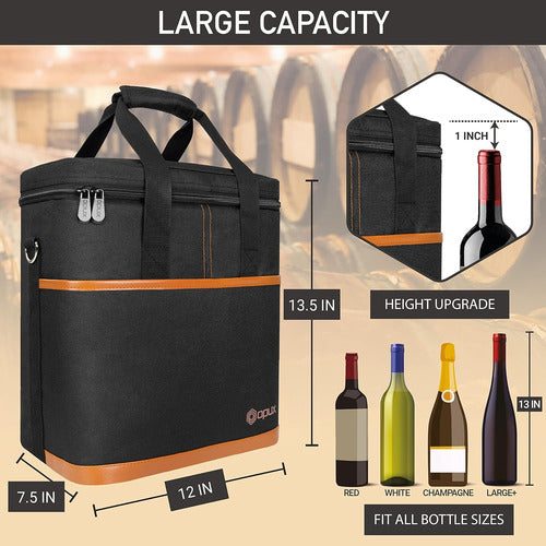 OPUX Insulated Bag for 6 Wine Bottles, Perfect for Picnic 2