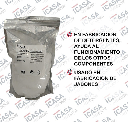 Nacional Kit Bicarbonato De Sodio + Carbonato De Sodio 99.9% 1kg C/u 2