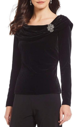 Alex Evening Velvet Blouse 0