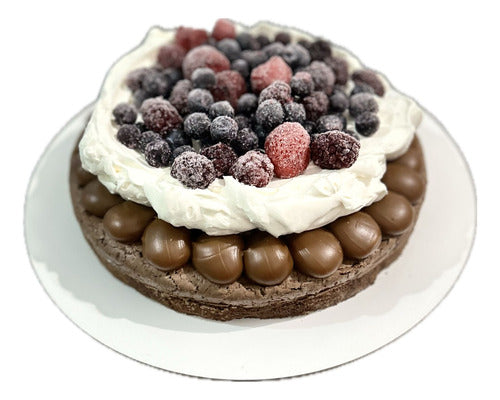 Torta Brownie Con Frutos Rojos 0