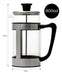 Kitchen Tools Cafetera Prensa Francesa A Embolo Vidrio Acero Grande 800ml 1