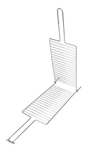 Rejilla Parrilla Doble Para Parrillero  Asado Mor 72x21cm 2