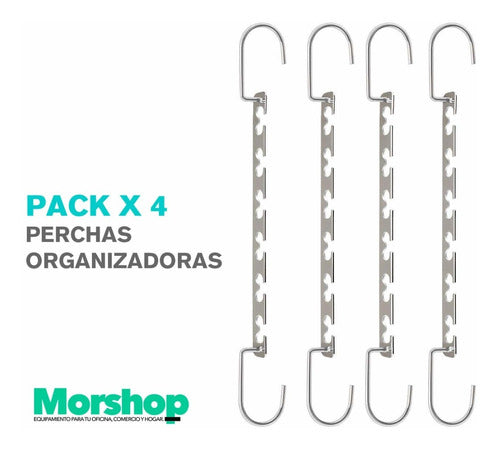 Morshop Space-Saving Organizer Hangers - Holds Up to 12 Garments 3