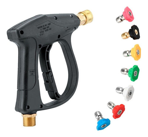 Professional Quick Connect Short Foam Lance Gun + Nozzles 1