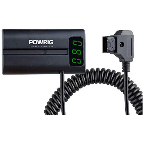 Powrig LCD Voltage D-Tap / P-Tap to NP-F / L-Series Power Cable for Video Light Monitor 0