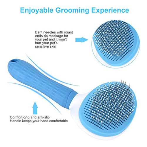 Depets Self-Cleaning Brush for Pets, Brush for Dogs and Cats 1