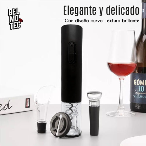 Sacacorchos Automatico Electrico Abridor Vinos A Pilas Combo 2