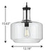 Latrobe Collection 1-light Clear Glass Coastal Lámpara Colga 2