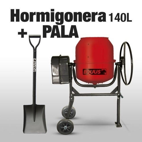 Hormigonera Equus Portatil 140lt Con Volante. Trompito 1