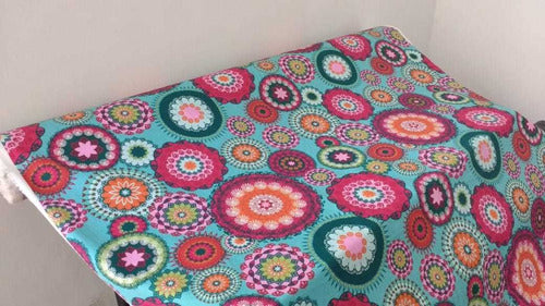 Gabardine Fabric with Mandalas Design, 1.60m Width - 100% Cotton 4