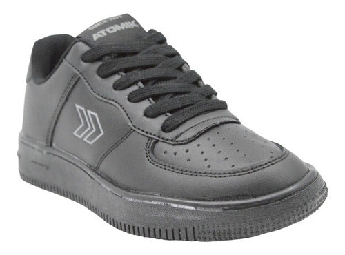 Atomik Footwear Cambridge Cordon Black Kid's School Shoe 0
