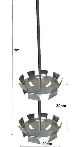 Mezclador Batidor De Liquido Para Tambor Doble Pala 2