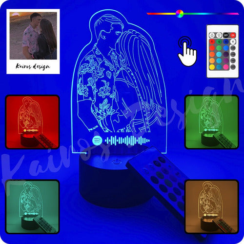 Kairos Design LED Lamp Illustration Touch Control + Base + 16 Colors 1