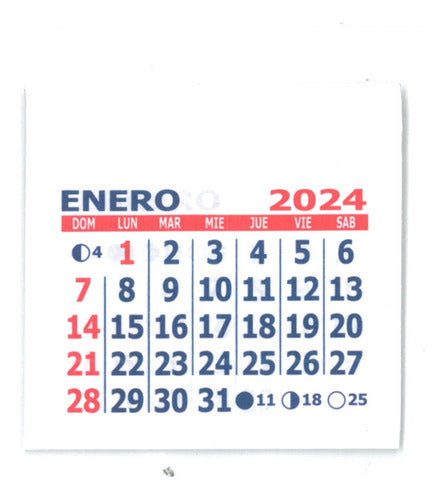 1000 Mini Calendar Almanac 5cm x 5cm - Free Shipping 1