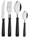 Tramontina Black 24-Piece Cutlery Set in Plastic Container 1