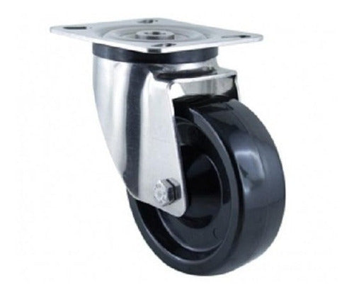 F&C 2" Black Wheel with Metal Base 0