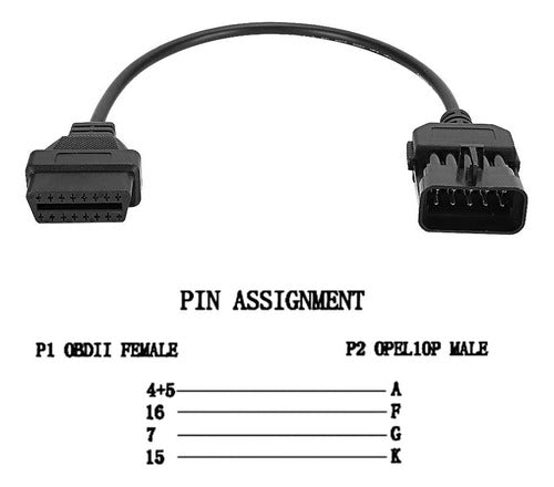 Patagonia Tools Universal Adapter Chevrolet 10 Pin to OBD2 1