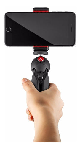 Manfrotto Pixi Tripod + MClamp Smartphone Holder 4