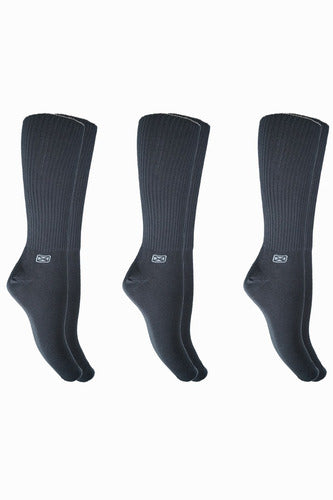 Pack of Long Reinforced Sox Basic Soft Cotton Socks - Set of 3 Pairs 30