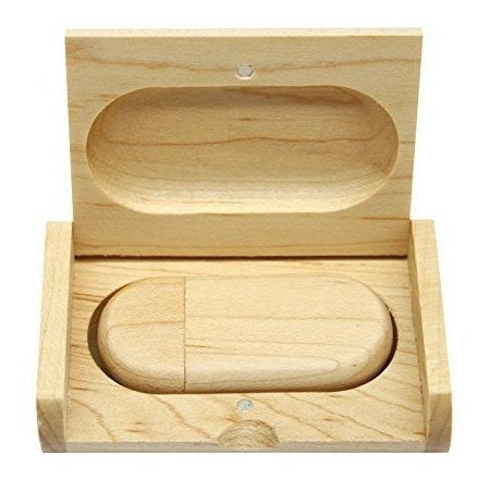 Disco Flash Usb De Madera De Arce Con Caja De Madera U Disco 1