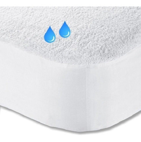 Waterproof Towel and PVC Fitted Mattress Protector 80 x 190 Single 2