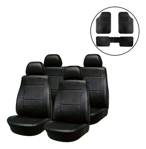 Max Tuning Cuerina Seat Cover Set for Ford Focus Ka and Others + 3-Piece Mat Set 1