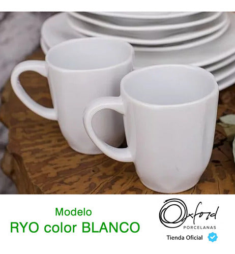 Oxford Juego De Vajilla Ryo Blanco Porcelana 12 Piezas 7