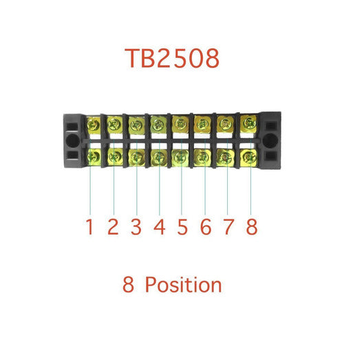 Lantee 10pcs 8 Position Double Screw Terminal Block 1