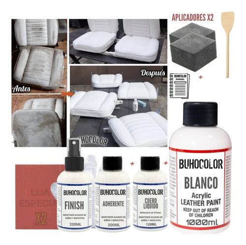 Buhocolor Nautica Kit Restaura Butaca Asiento Nautica - Pintura 1lt 1