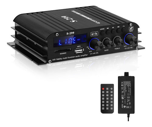 Amplificador De Audio Hifi S-299 4.1 Canales Bluetooth5.0 Mi 0