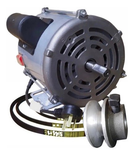 Motor Weg 1hp Para Hormigonera Trompito + Polea + Correa A32 0