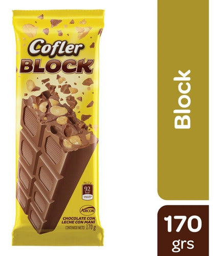 Cofler Chocolate Block with Peanuts Tablet X 170g 0