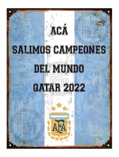 Club del Poster Personalized Metal Sign Qatar 2022 World Cup 20x28cm 0