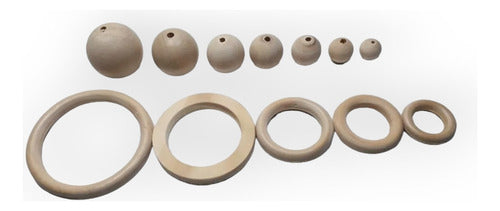100 Wooden Rings 45mm Various Crafts Supplies Various 0