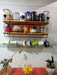 Industrial Hanging Shelf with 2 Shelves and Hooks 3