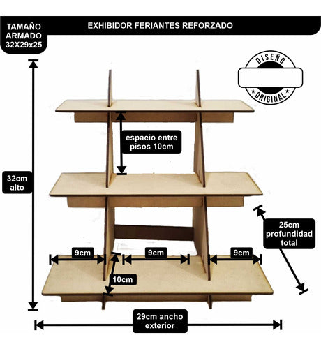 Exhibeasy Exhibidor De Mostrador Feriantes Crudo Encastrable 2