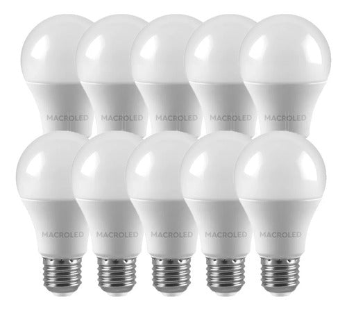 Macroled Pack of 10 Opal Led Bulbs A55 6.5W Warm White 220V 0