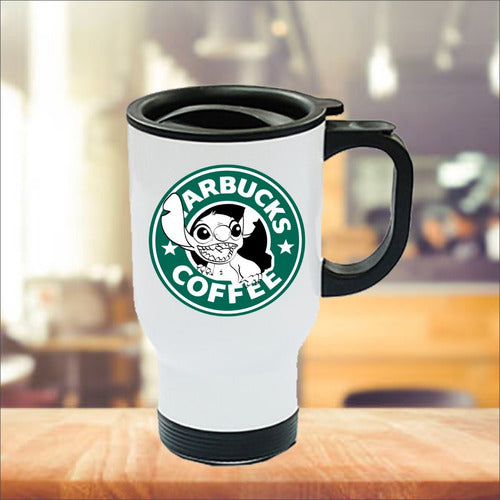 Jarra Térmica De Stich Con Logo Estilo Starbucks 0