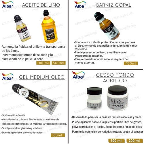 6 Alba Professional Oils 60ml Tubes Group 2 Paint 4