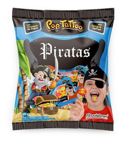 Chupetines Piratas Con Tatuaje De Lengua 0