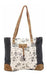 Myra Bag S1456 Bolsa De Lona Y Piel De Vaca Abstracta 0