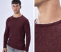 Men's Ribbed Knit Wool Sweater with Cotton Collar 5