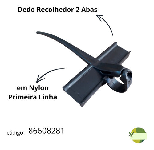 120unid. Dedo Recolhedor 2 Abas Colheitadeira 86608281 1