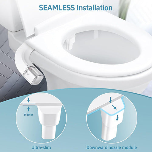 Asiento De Inodoro Bidet Dual Con Controles De Presión 3