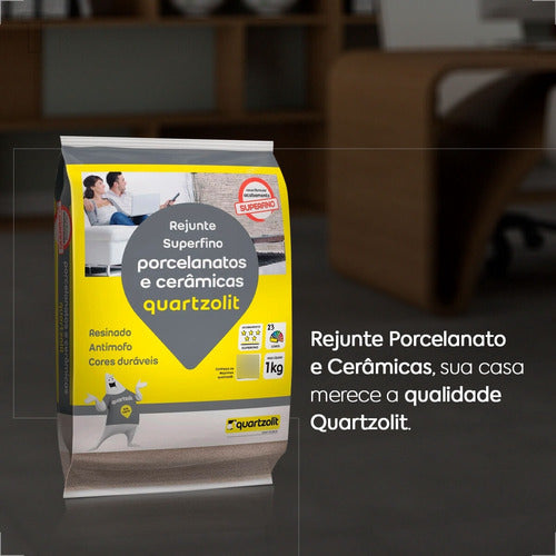 Rejunte Quartzolit 1kg Porcelanato Cortiça 3