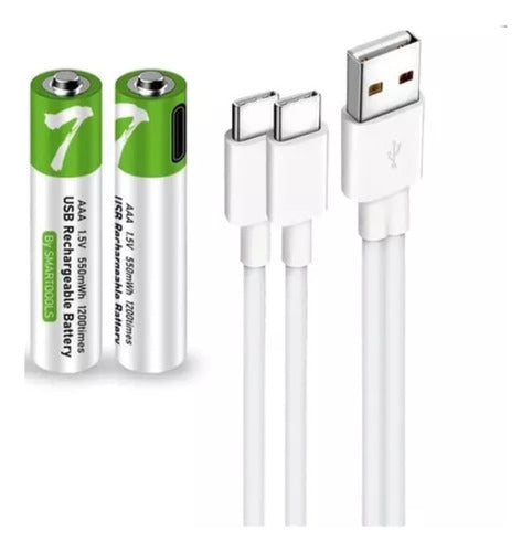 Deleex Rechargeable AAA Batteries x 2 USB-C 750mAh 0