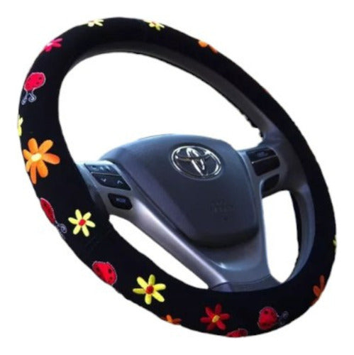 Oferta! Cubre Volante Con Flores Para Suran Bora Vento Fox 0